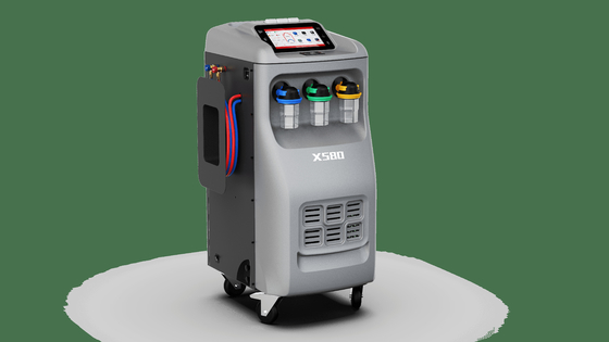 Mesin Pemulihan Refrigeran AC Abu-abu Injeksi Pewarna UV Otomatis Dengan Printer